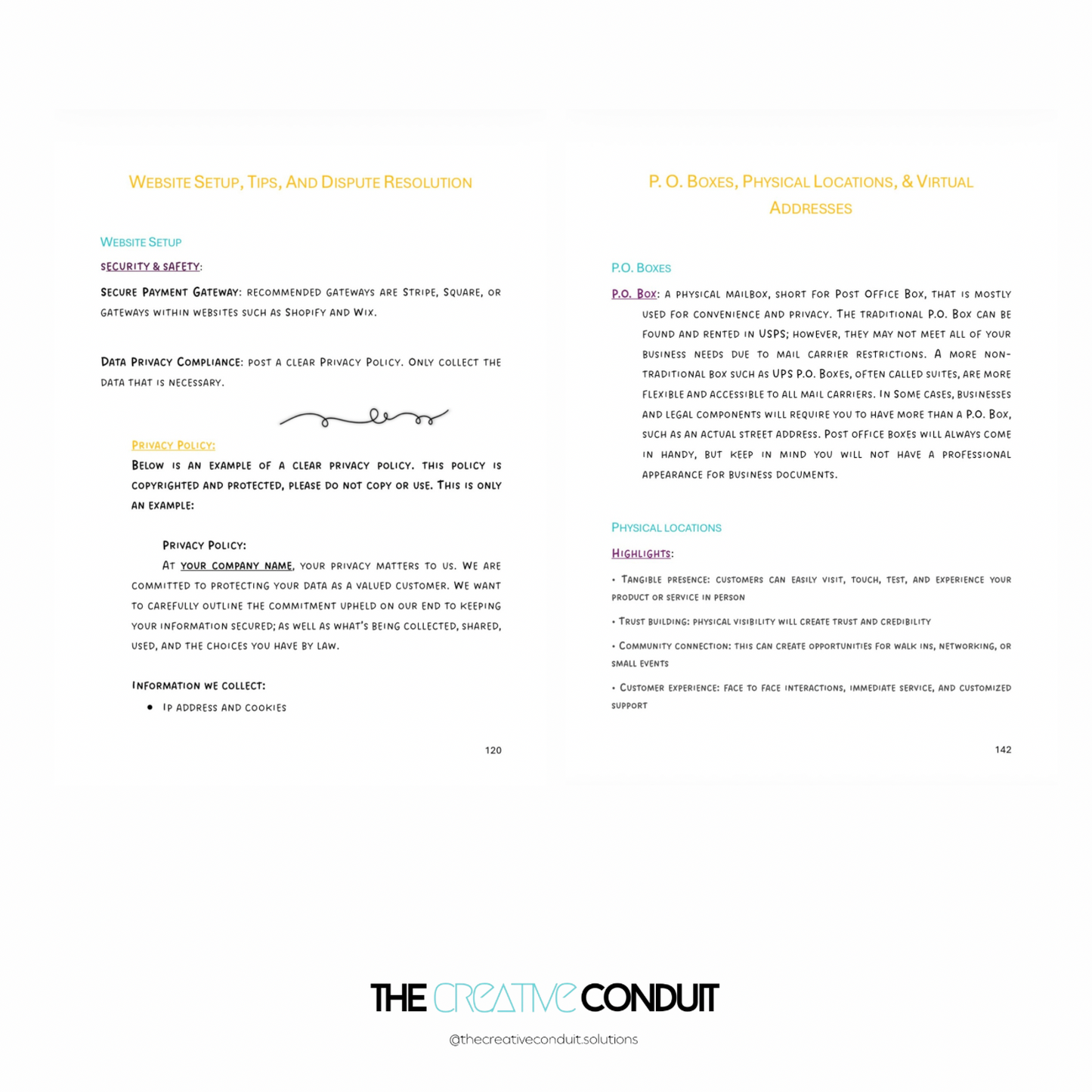 The Creative Conduit Academy & Solutions + 12 month planner